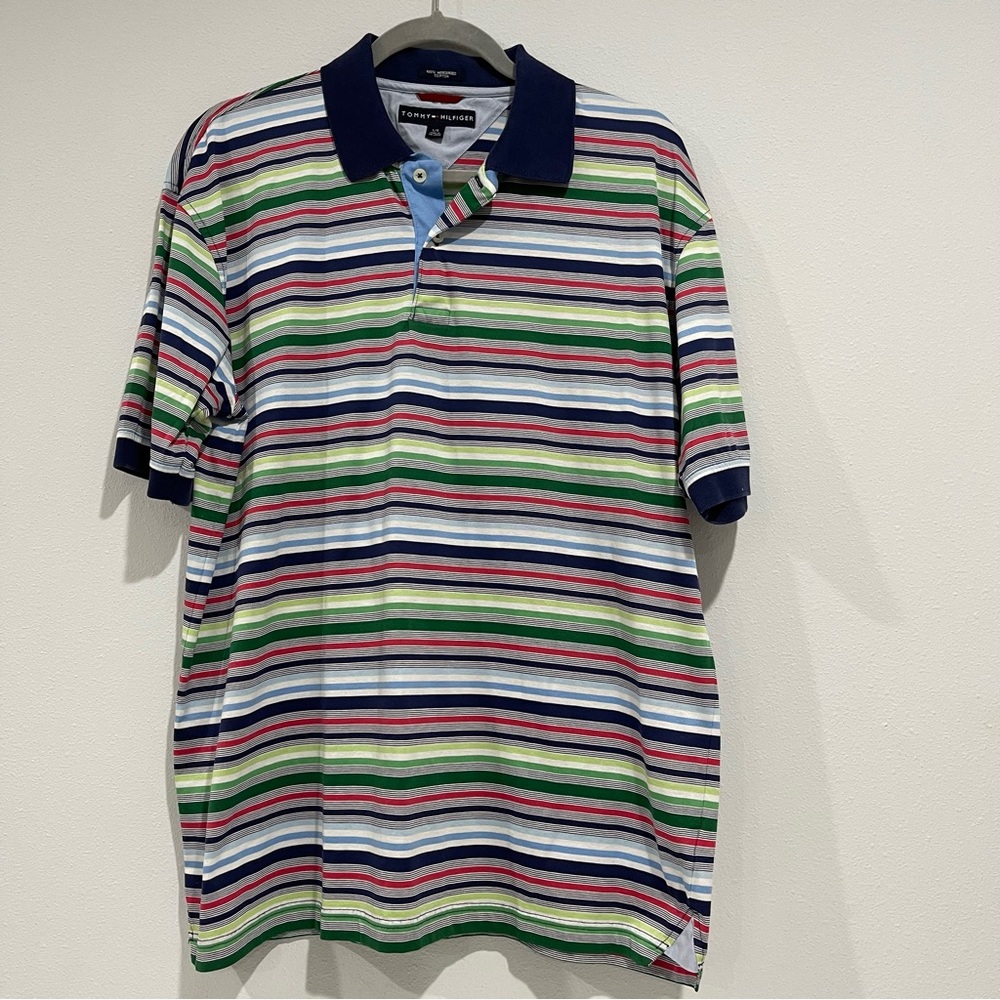 Tommy Hilfiger Multicolor Striped Polo Shirt  Size L